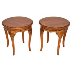 Pair of Antique Walnut Side Tables