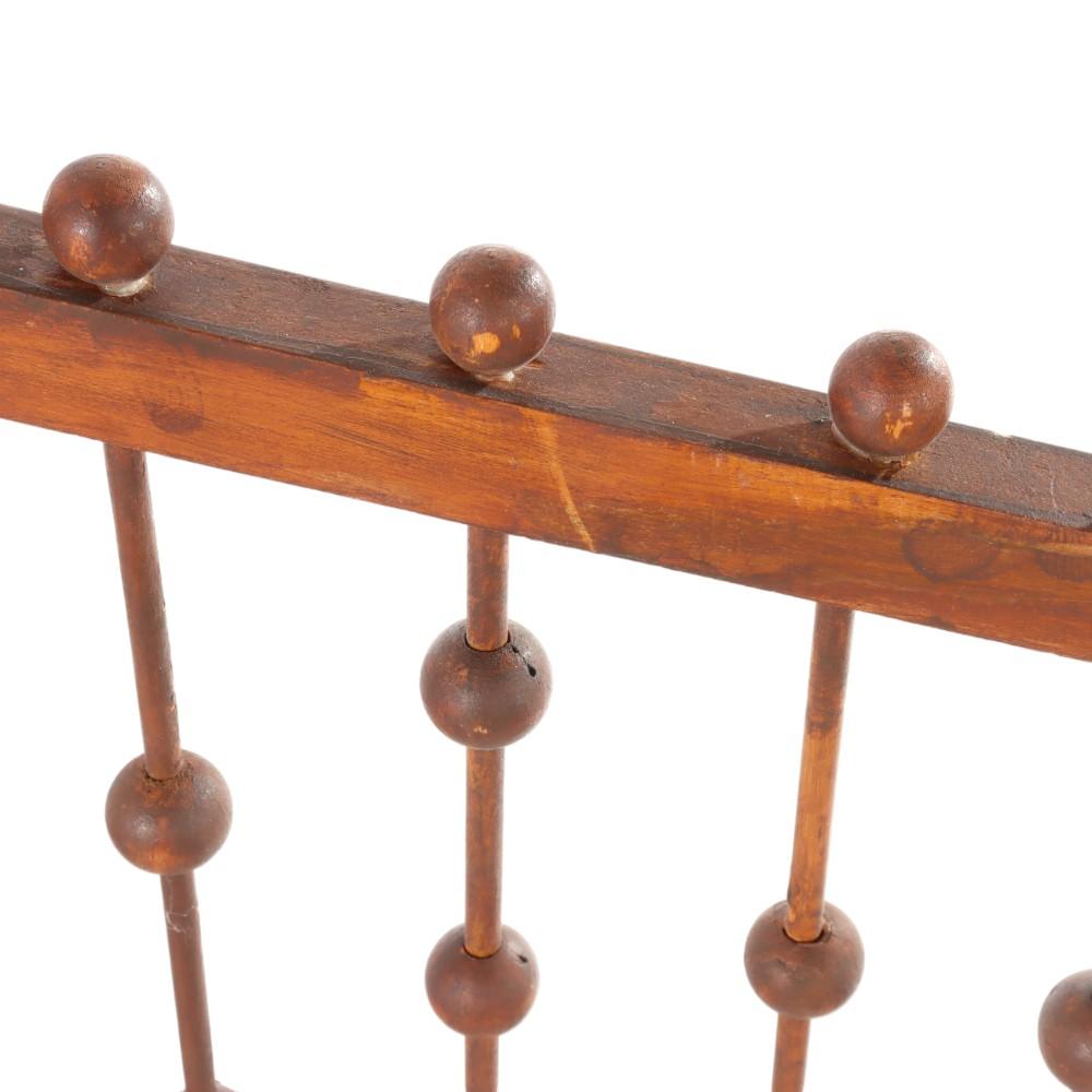 Pair Of Antique Walnut Stick & Ball Sunburst Architectural Corbels c1900 For Sale 4