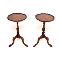 Pair of Antique Walnut Wine Tables