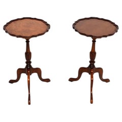 Pair of Antique Walnut Wine Tables