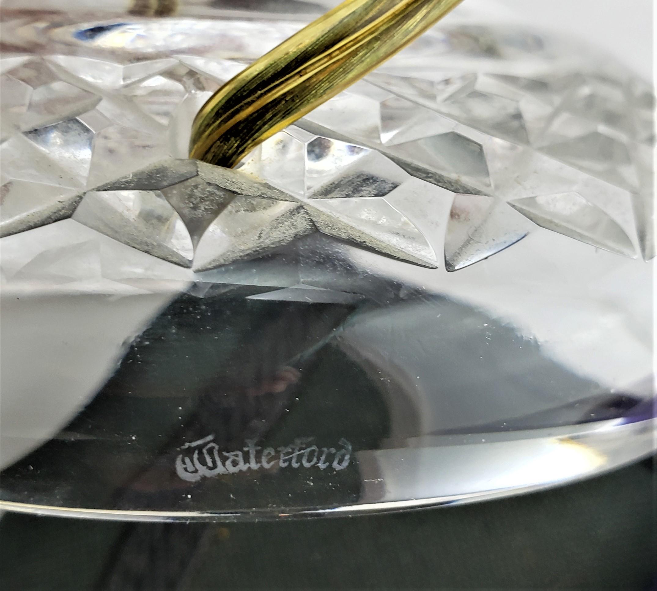 Paire de lampes de table anciennes Alana Inishmaan Hurricane de Waterford Crystal en vente 7