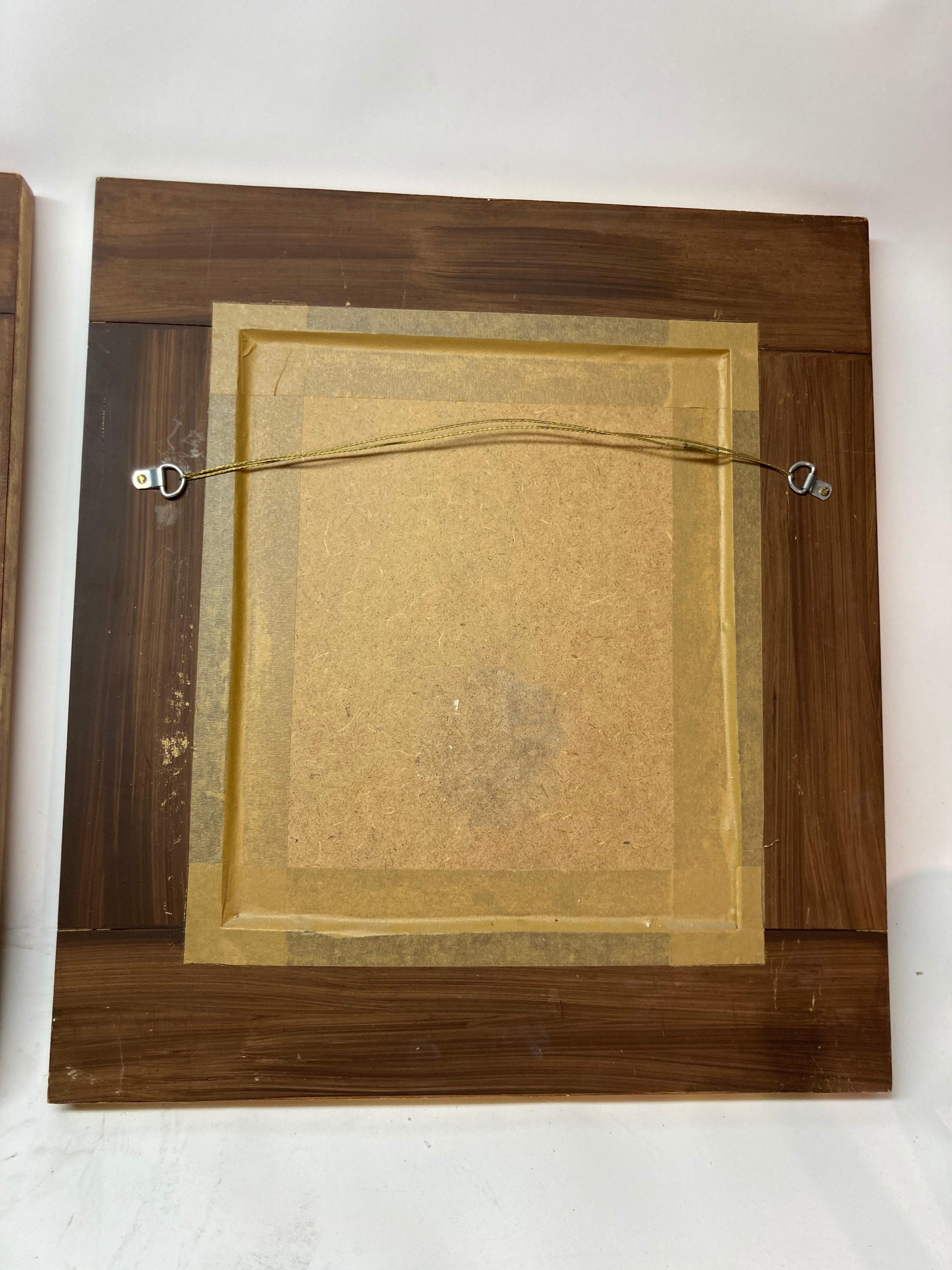 Pair of Antique Wax Seal Collections Framed 2