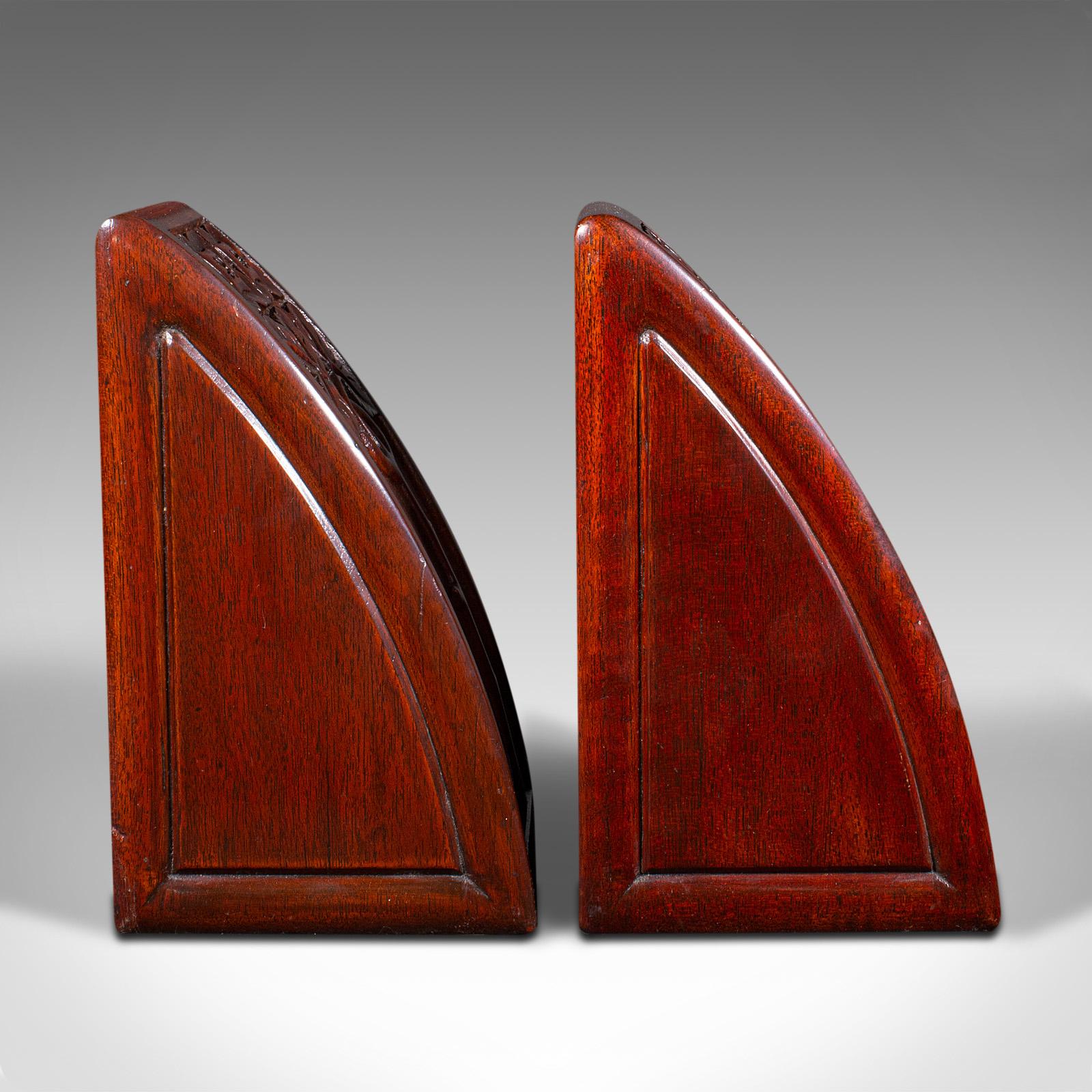 Pair Of Antique Weighted Bookends, English, Book Rest, Art Nouveau, Edwardian In Good Condition For Sale In Hele, Devon, GB