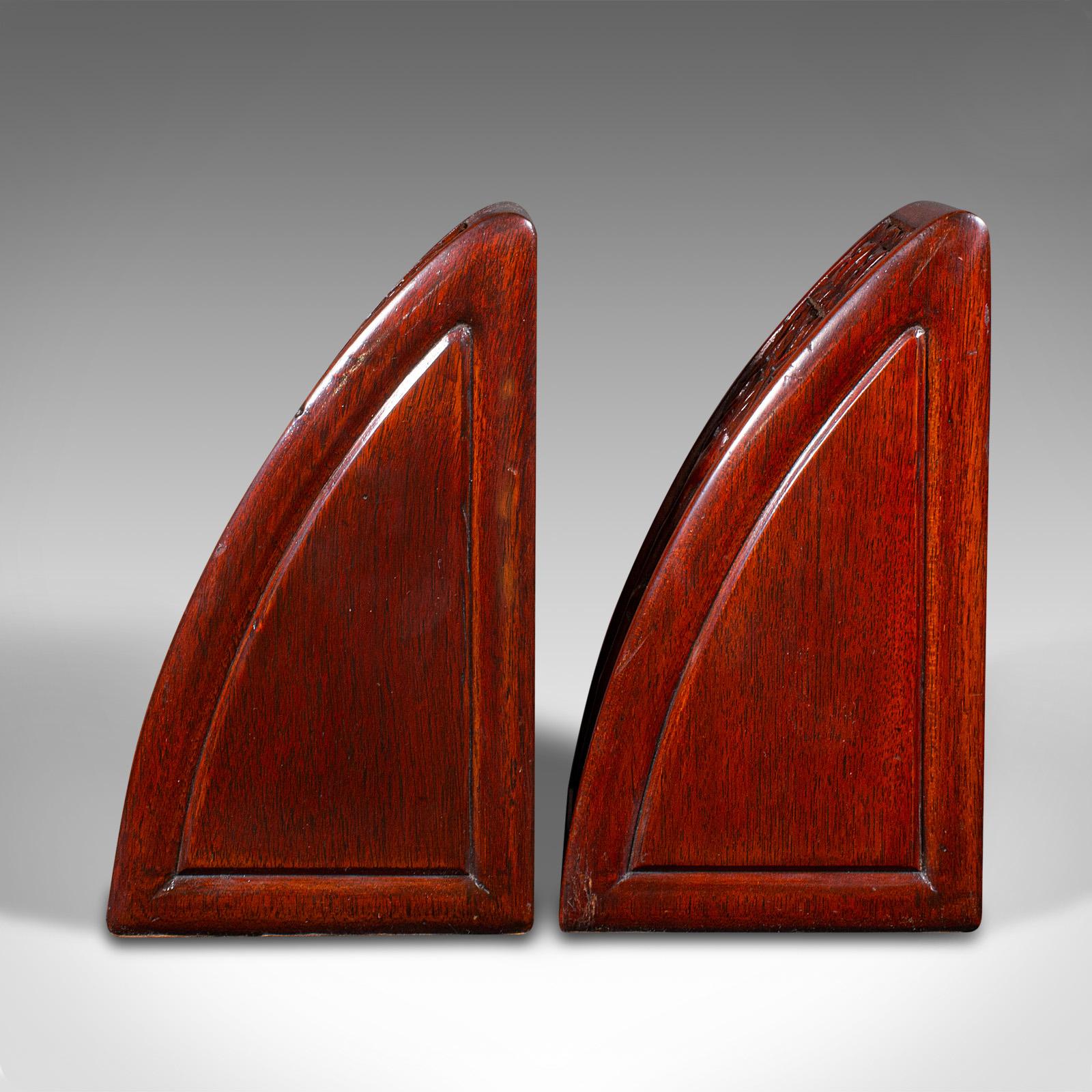 Early 20th Century Pair Of Antique Weighted Bookends, English, Book Rest, Art Nouveau, Edwardian For Sale