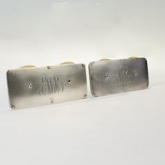 Pair of Antique Whiting Sterling Silver Whist Game Counters or Markers