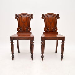 Pair of Antique William IV Hall Chairs