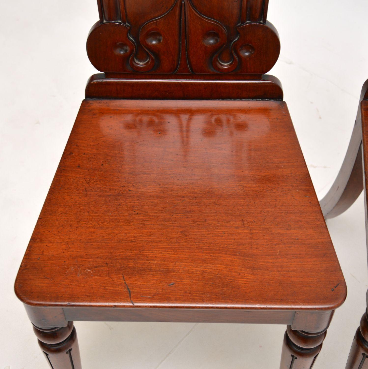 Pair of Antique William IV Hall Chairs For Sale 3
