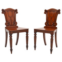 Pair of Antique William IV Hall Chairs