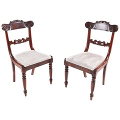 Pair of Antique William IV Mahogany Side Chairs