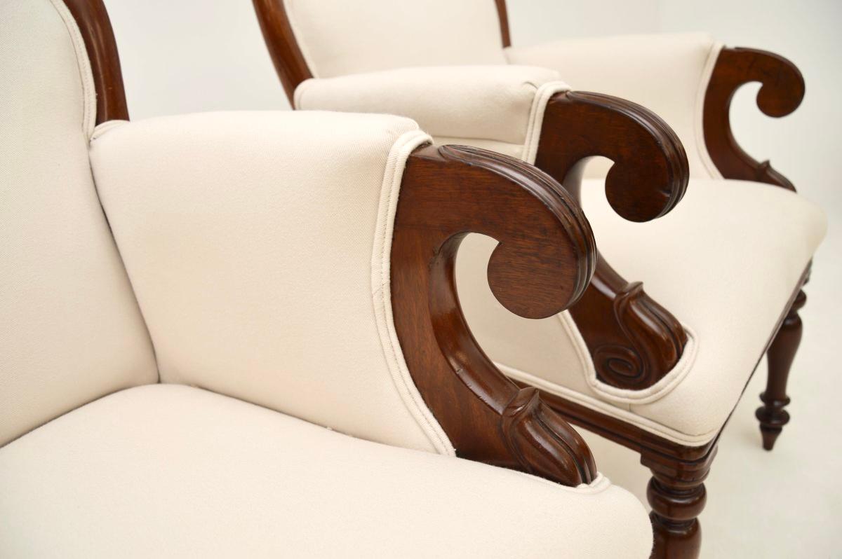 Pair of Antique William IV Period Armchairs For Sale 2