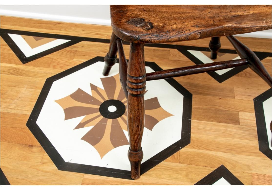 Coppia di antiche poltrone Windsor in Oak in vendita 2