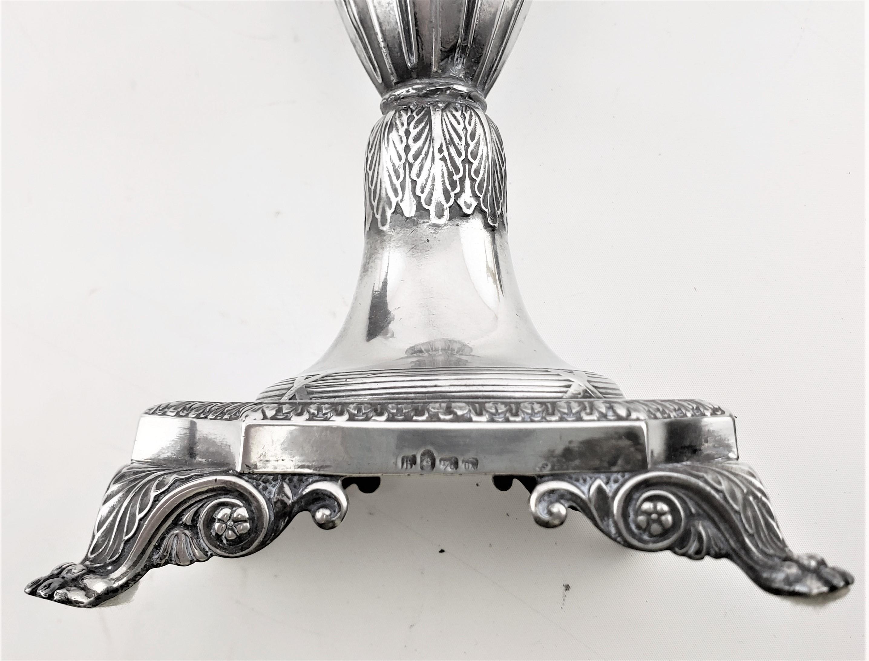 Paire de vases sécessionnistes anciens en cristal taillé WMF avec montures en métal argenté en vente 11