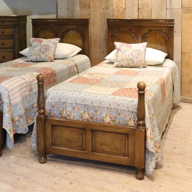 Pair of Antique Wooden Beds and Matching Chest of Drawers, WP21 at 1stDibs