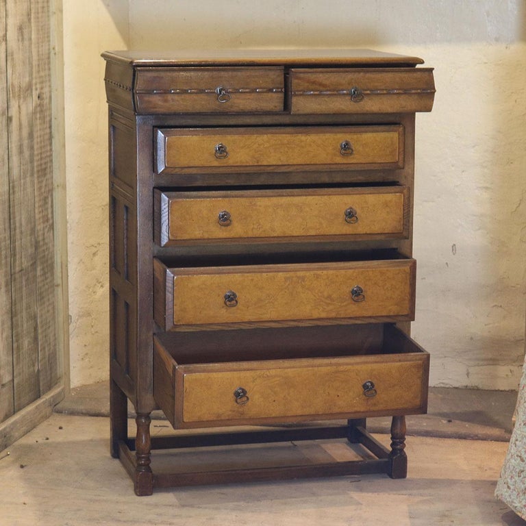 Pair of Antique Wooden Beds and Matching Chest of Drawers, WP21 at 1stDibs