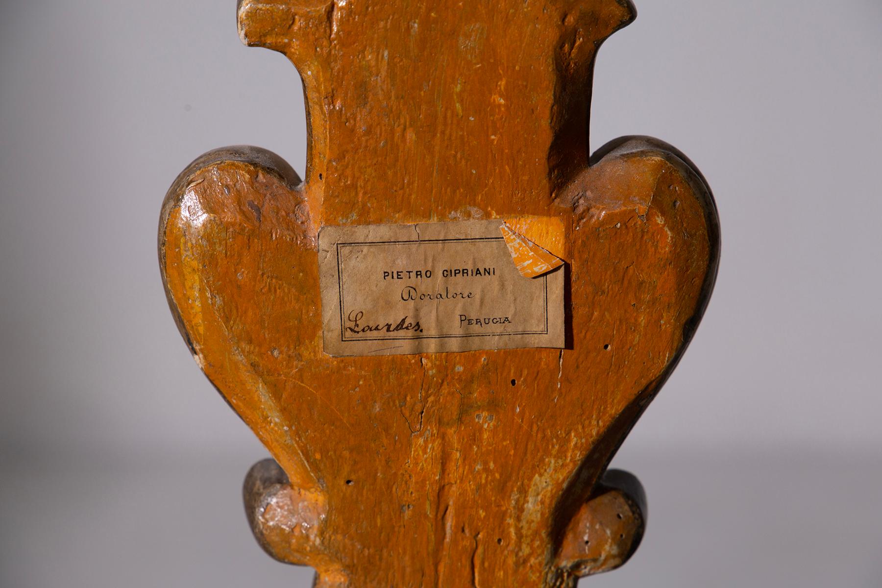 Paire de lampes anciennes en bois, dorées par Pietro Cipriani en vente 5