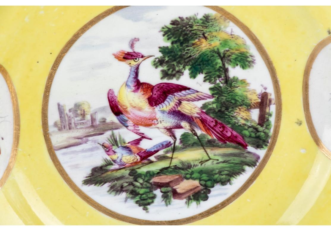 Porcelain Pair of Antique Worcester Bird Plates  For Sale