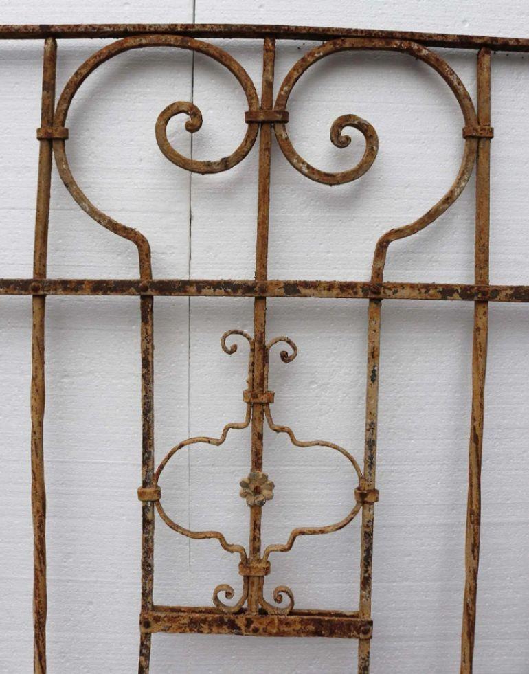 Pair of Antique Wrought Iron Decorative Panels In Fair Condition For Sale In Wormelow, Herefordshire