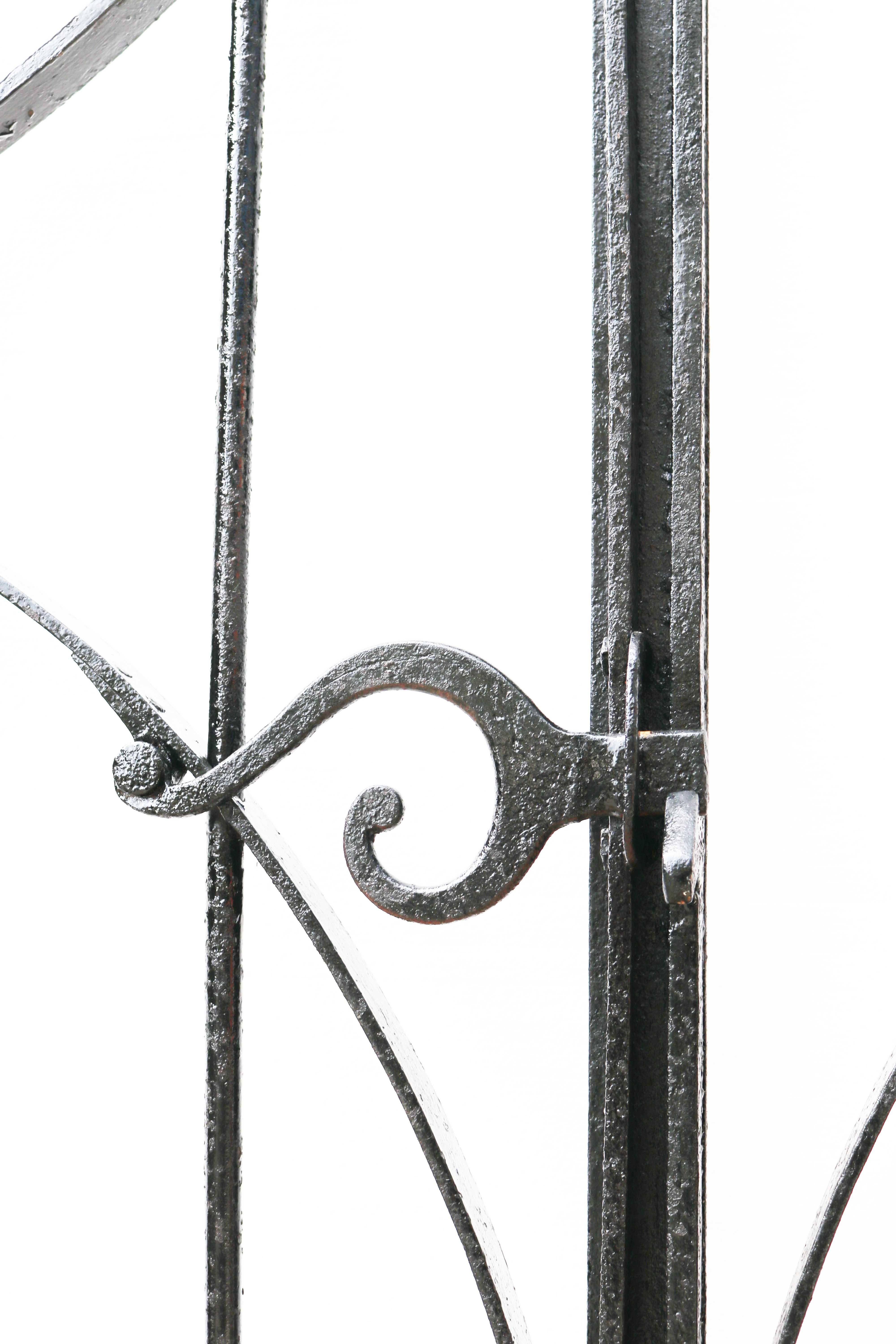 English Pair of Antique Wrought Iron Drive Gates