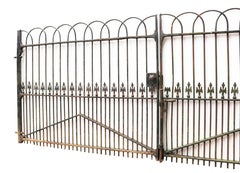 Pair of Antique Wrought Iron Driveway Gates