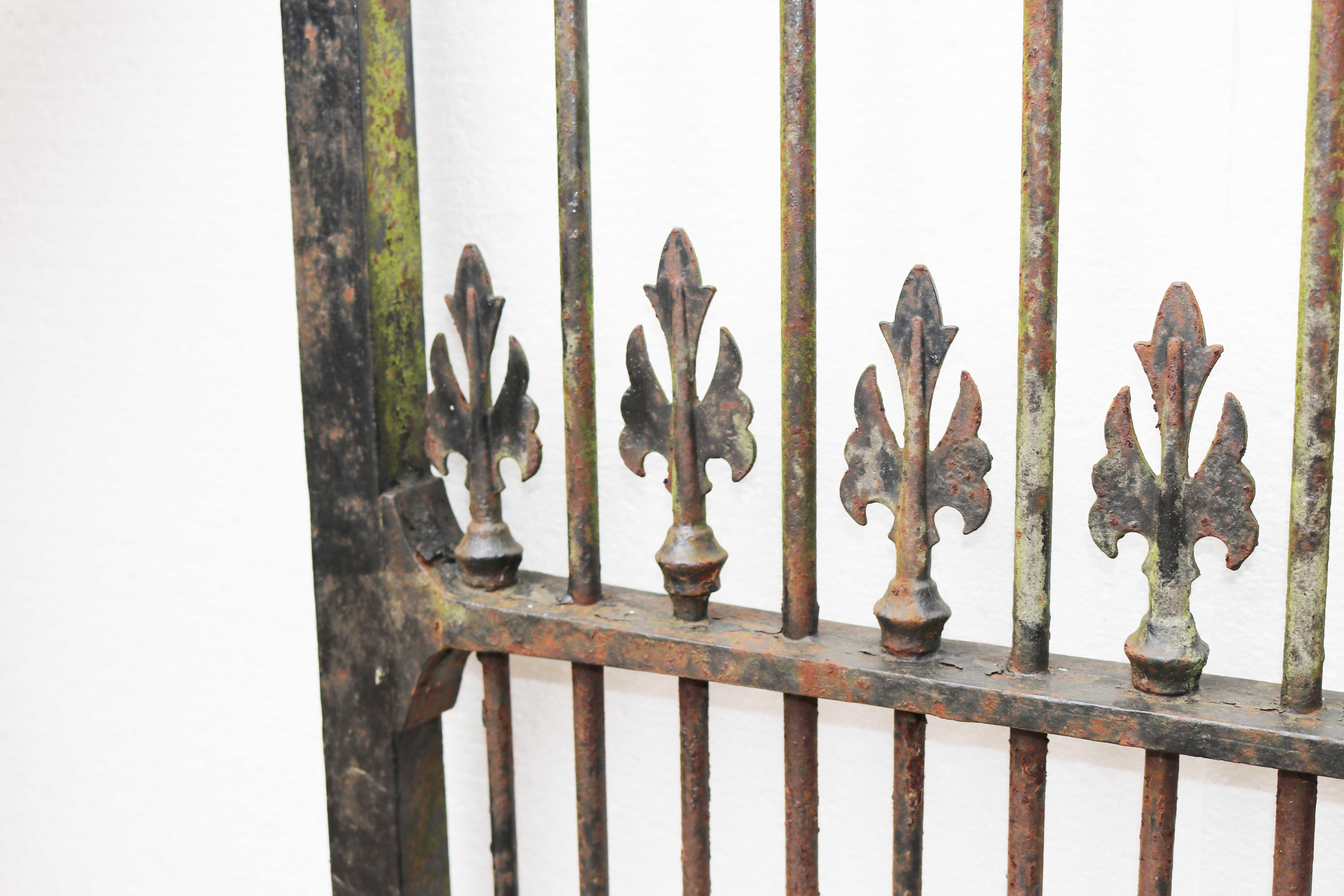19th Century Pair of Antique Wrought Iron Driveway Gates