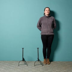 Pair of Antique Wrought Iron Fire Dogs