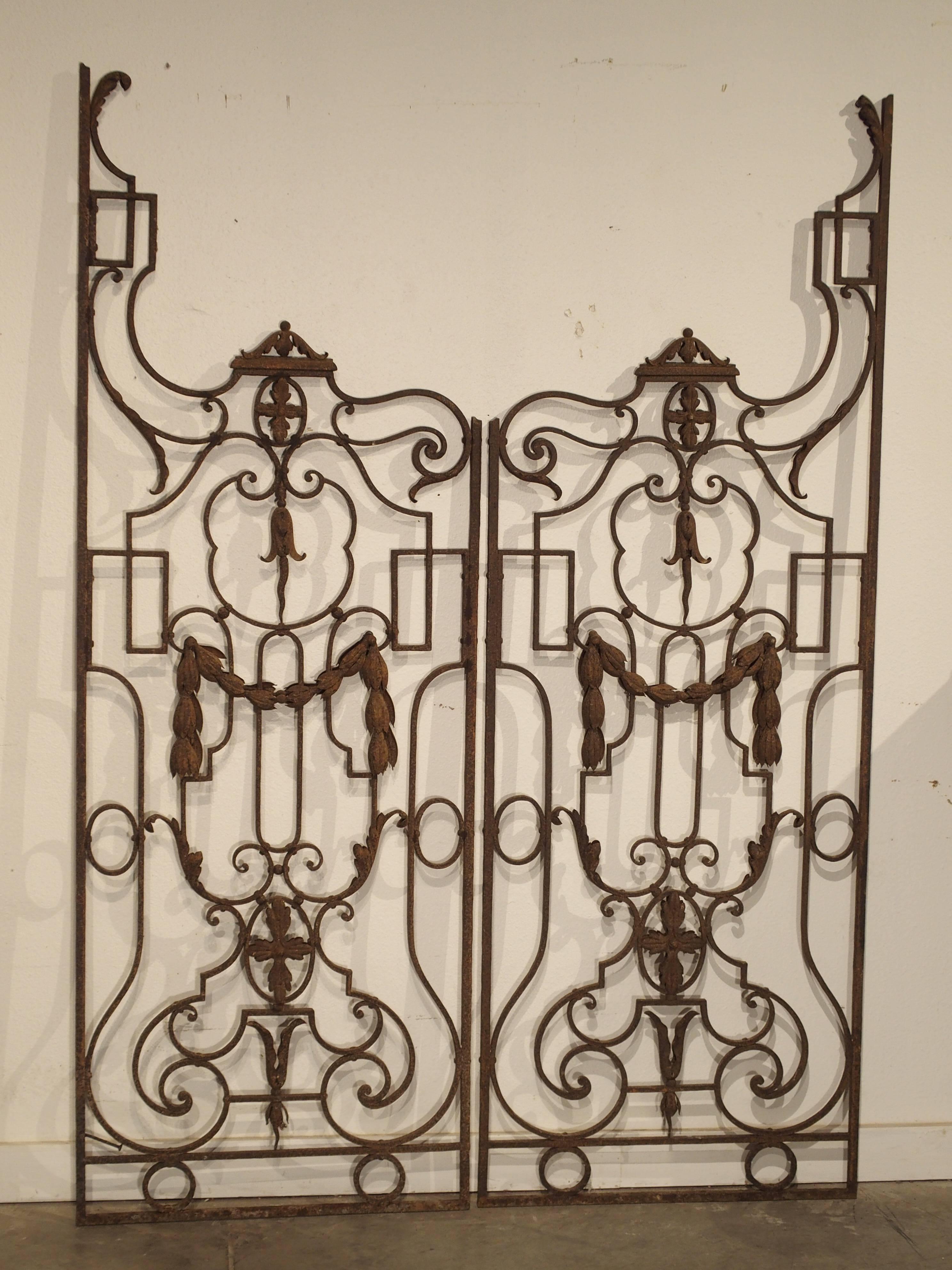 Pair of Antique Wrought Iron Garden Gates from France, circa 1890 5