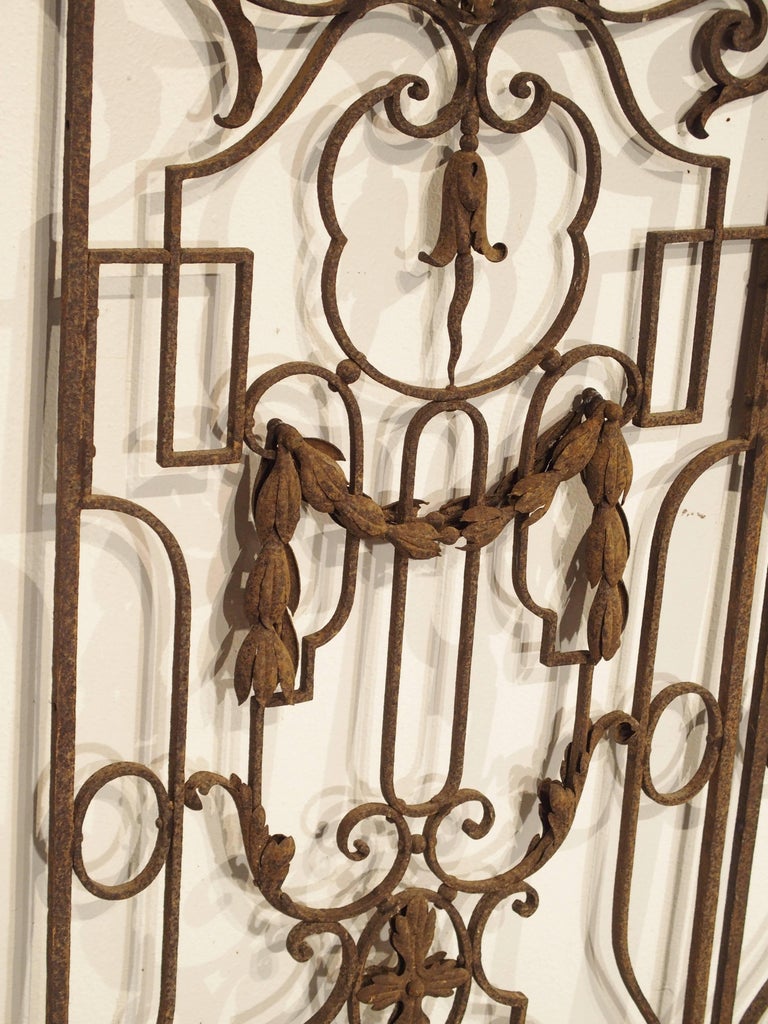 Pair of Antique Wrought Iron Garden Gates from France, circa 1890 at