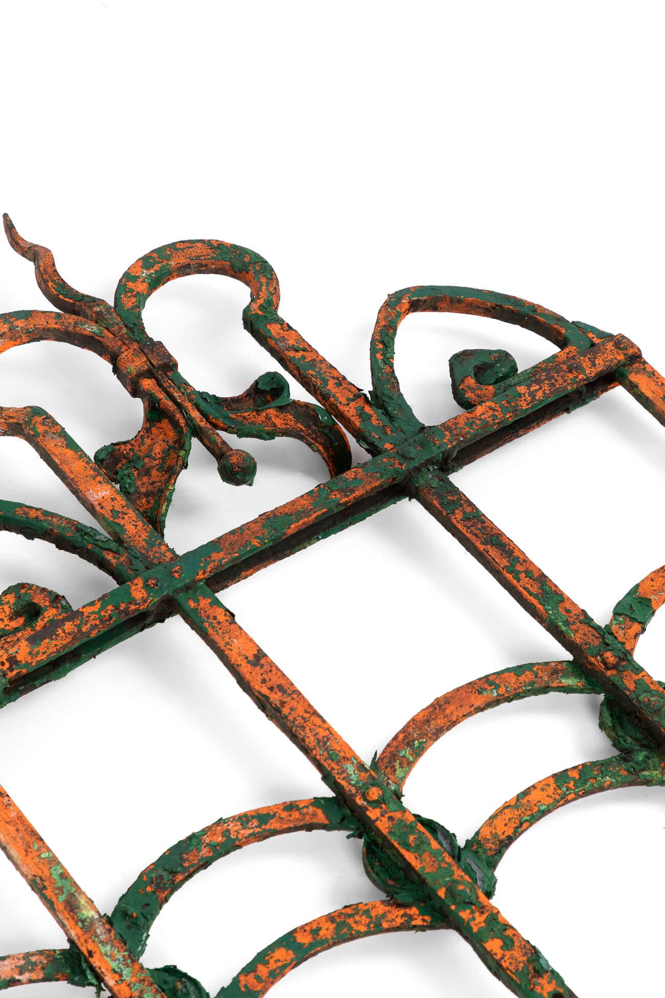 Pair of Antique Wrought Iron Gates in Original Flaky Paint, circa 1900 In Good Condition In Faversham, GB