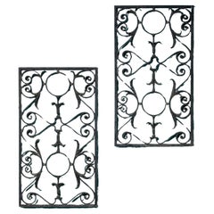 Pair of Antique Wrought Iron Panels