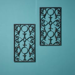 Pair of Antique Wrought Iron Panels