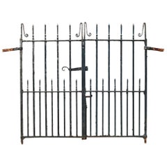 Pair of Antique Wrought Iron Pedestrian Garden Gates