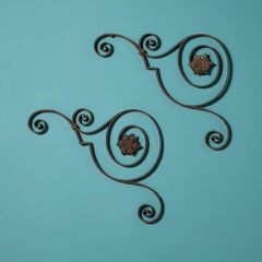 Pair of Used Wrought Iron Porch Brackets