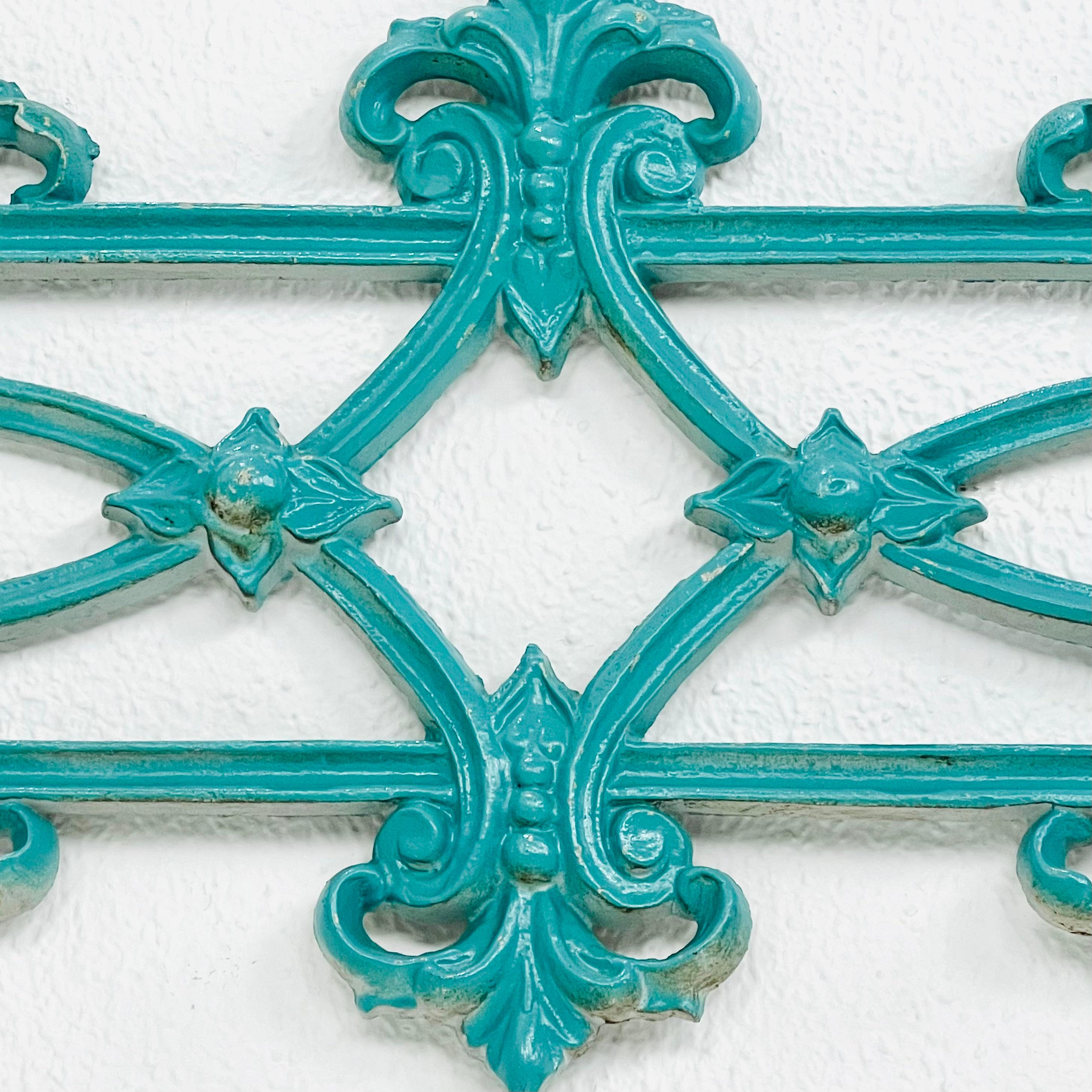 Pair of Antique Wrought Iron Twin Headboards For Sale 7