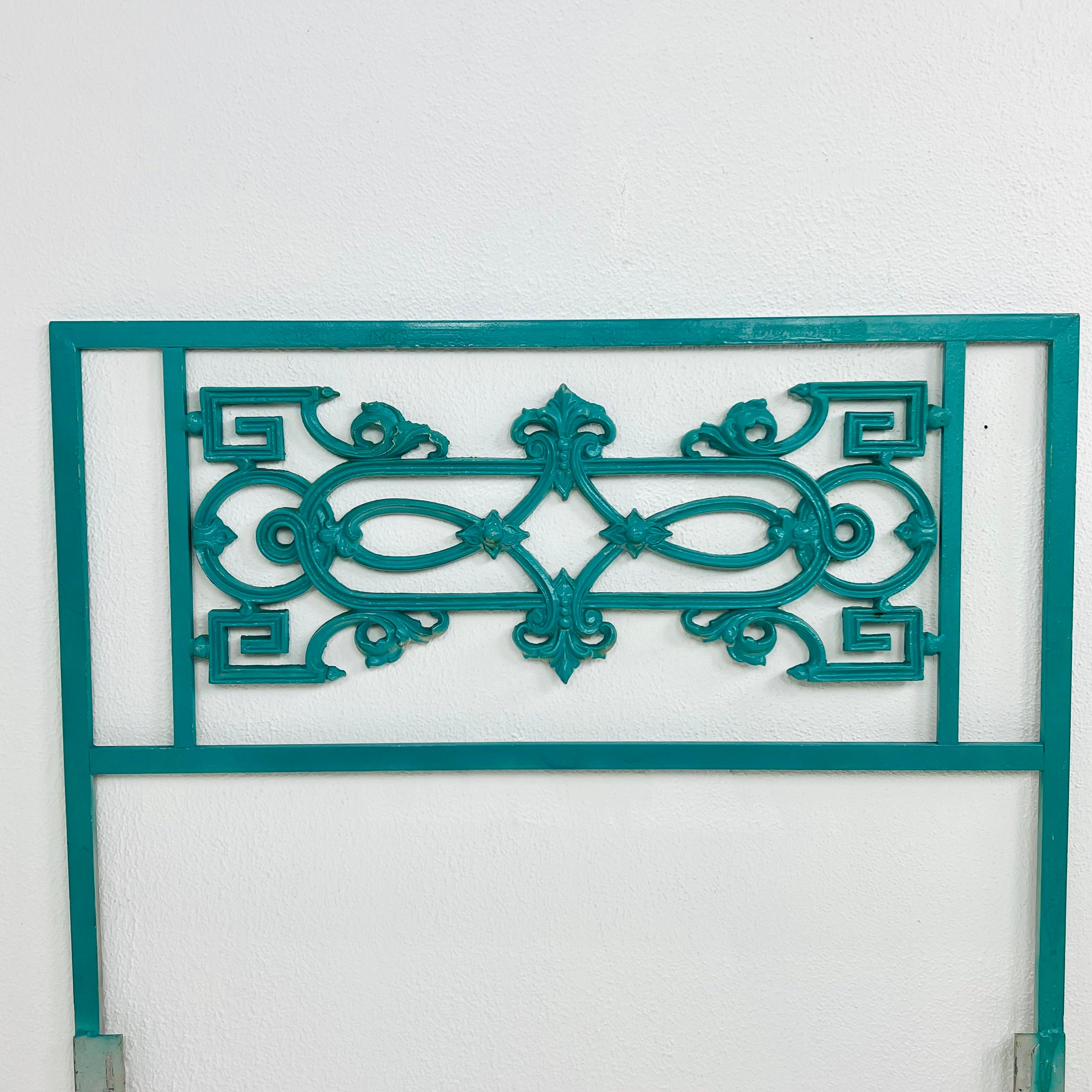 Pair of Antique Wrought Iron Twin Headboards For Sale 1