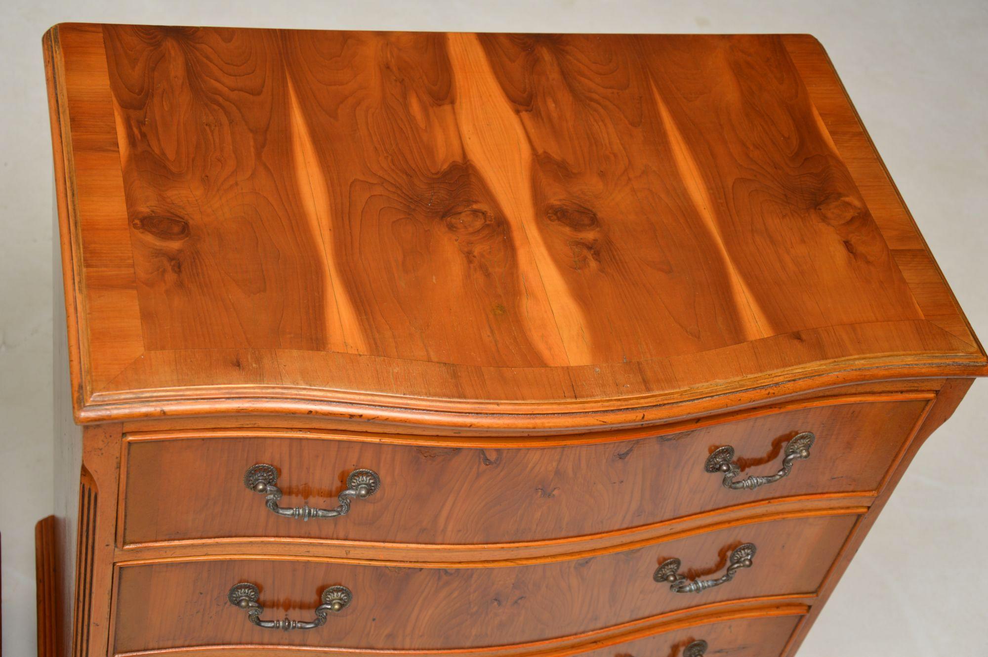 Pair of Antique Yew Wood Chest of Drawers 3