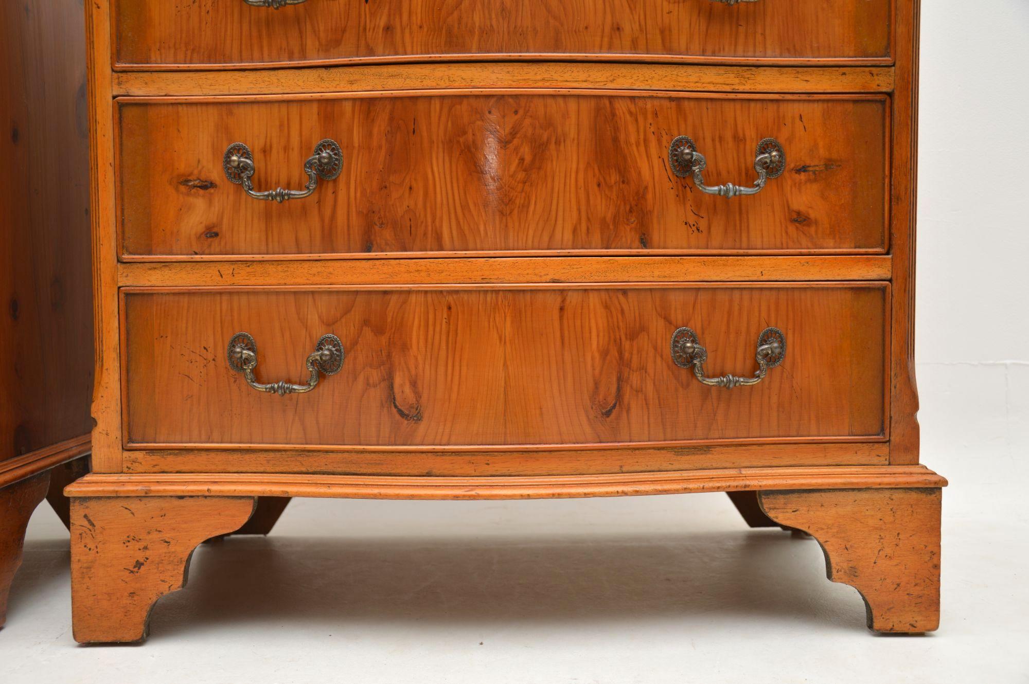 yew wood chest of drawers