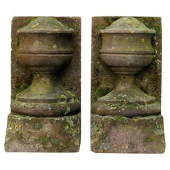 Pair of Antique York Stone Finials