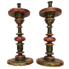 Pair of Antiques Spanish Candlesticks