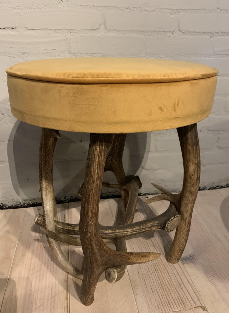Pair of Antler Stools In Excellent Condition For Sale In Eindhoven, NL
