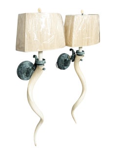 Par de apliques de cornamenta