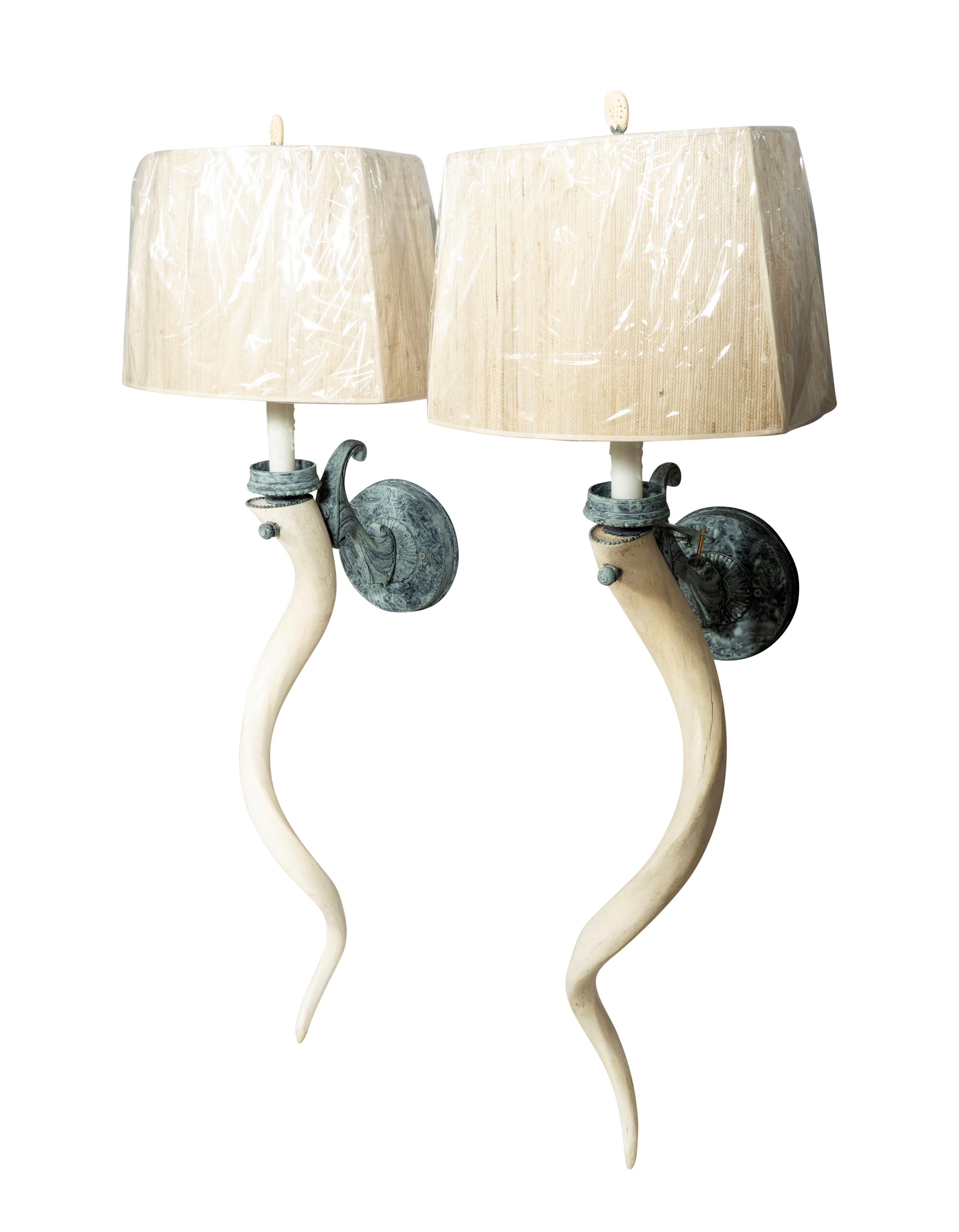 Rancho Monterey Pair Of Antler Wall Sconces