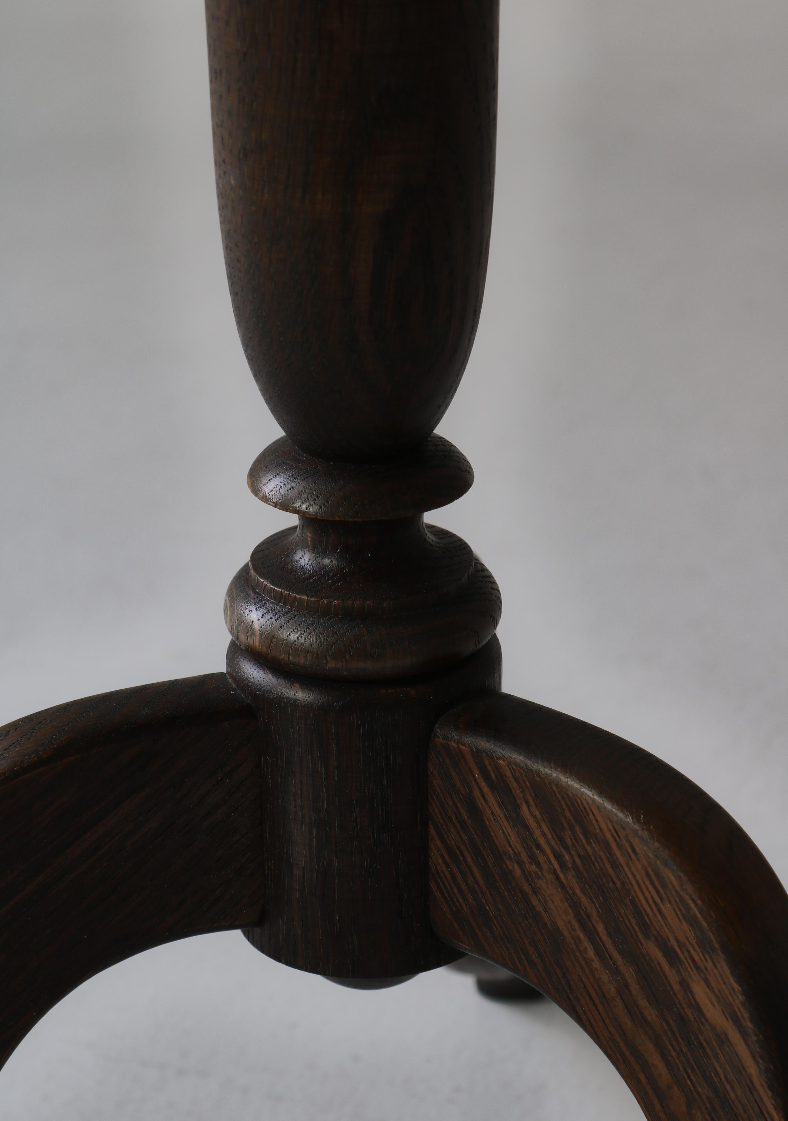 Pair of Anton Kildeberg Side Tables in Dark Stained Oak, Denmark, 1950s For Sale 1