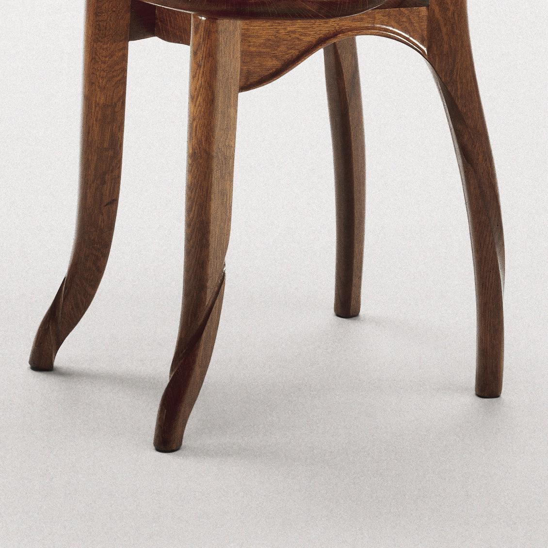 Jugendstil Pair of Antoni Gaudi, Modernist, Solid Varnished Oak, Batllo Spanish Chairs For Sale