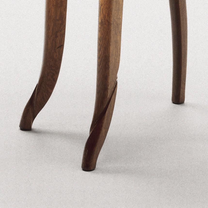 Wood Pair of Antoni Gaudi, Modernist, Solid Varnished Oak, Batllo Spanish Chairs