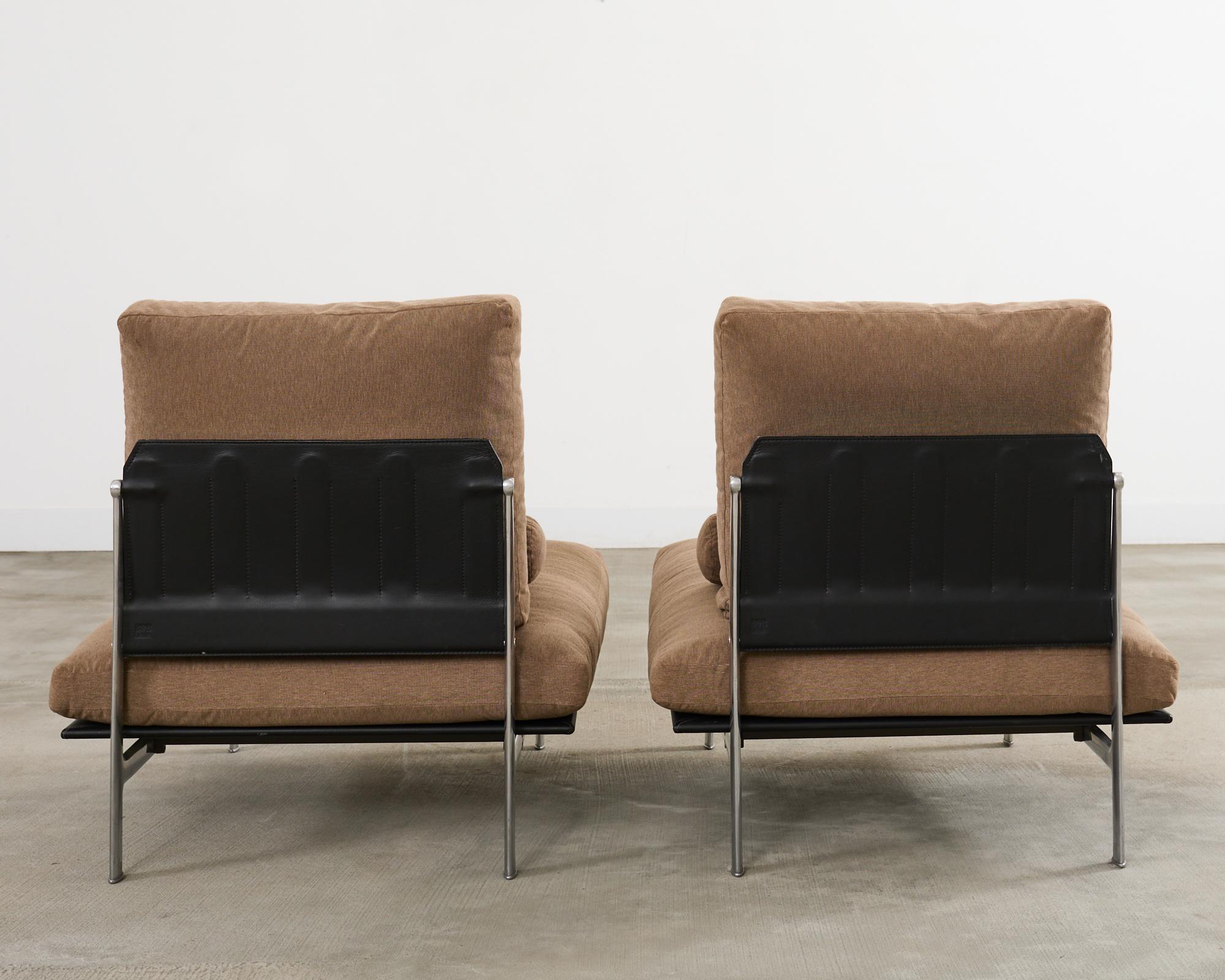 Pair of Antonio Citterio B&B Italia Diesis Lounge Chairs 12