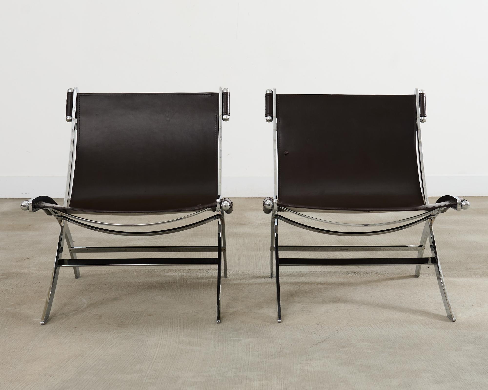 Mid-Century Modern Paire de chaises à ciseaux Timeless d'Antonio Citterio pour Flexform en vente