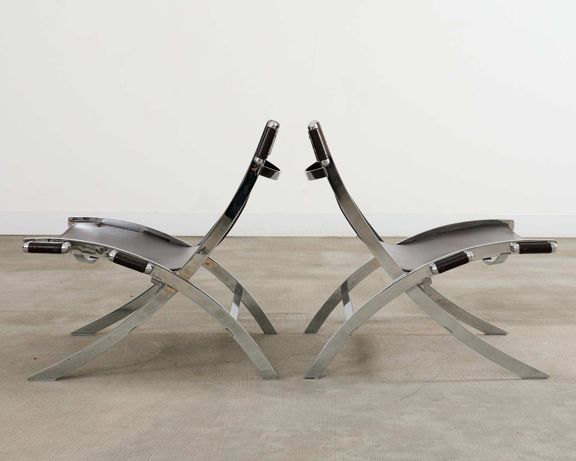20ième siècle Paire de chaises à ciseaux Timeless d'Antonio Citterio pour Flexform en vente