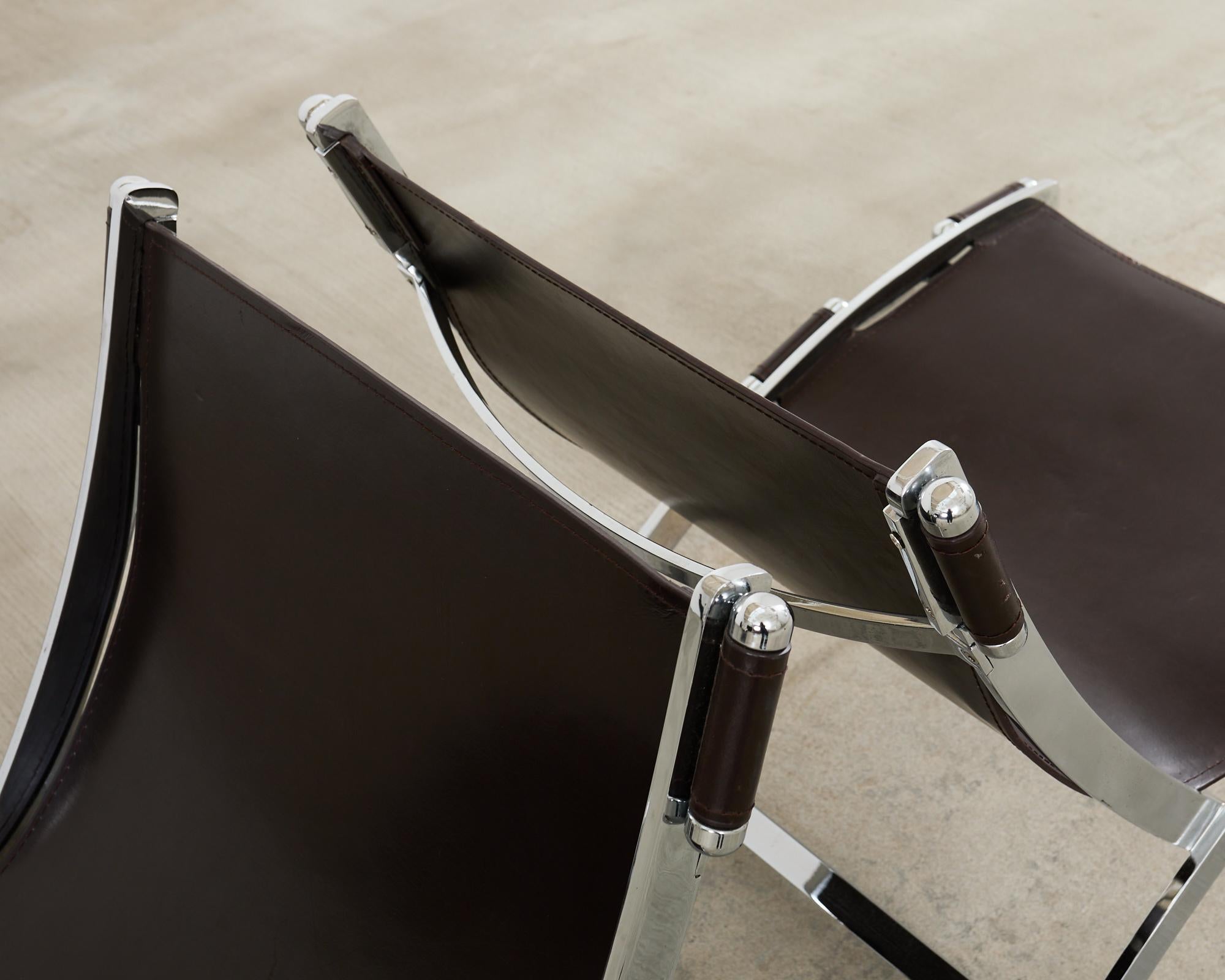 Acier Paire de chaises à ciseaux Timeless d'Antonio Citterio pour Flexform en vente