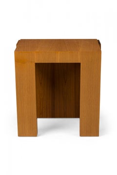 Pair of Antonio Fortuna American Walnut & Bleached Mahogany End Tables