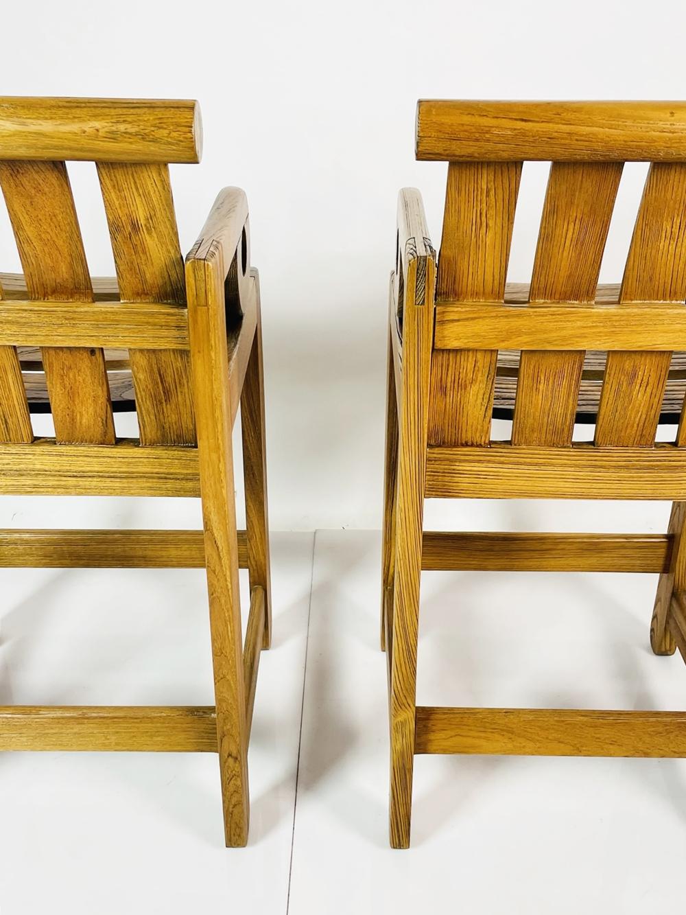 Pair of Apertura Barstools by Kipp Stewart for Summit Furniture For Sale 2